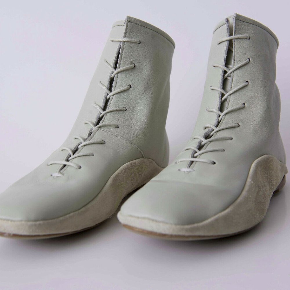 NWT Paul Smith White Leather Boots Milton made in Italy